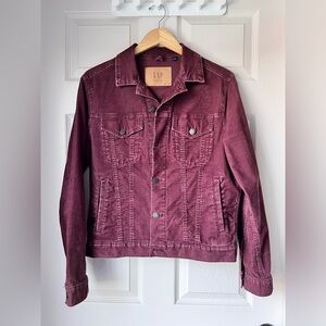 Men’s Gap Small Burgundy Corduroy Button-Up Jacket